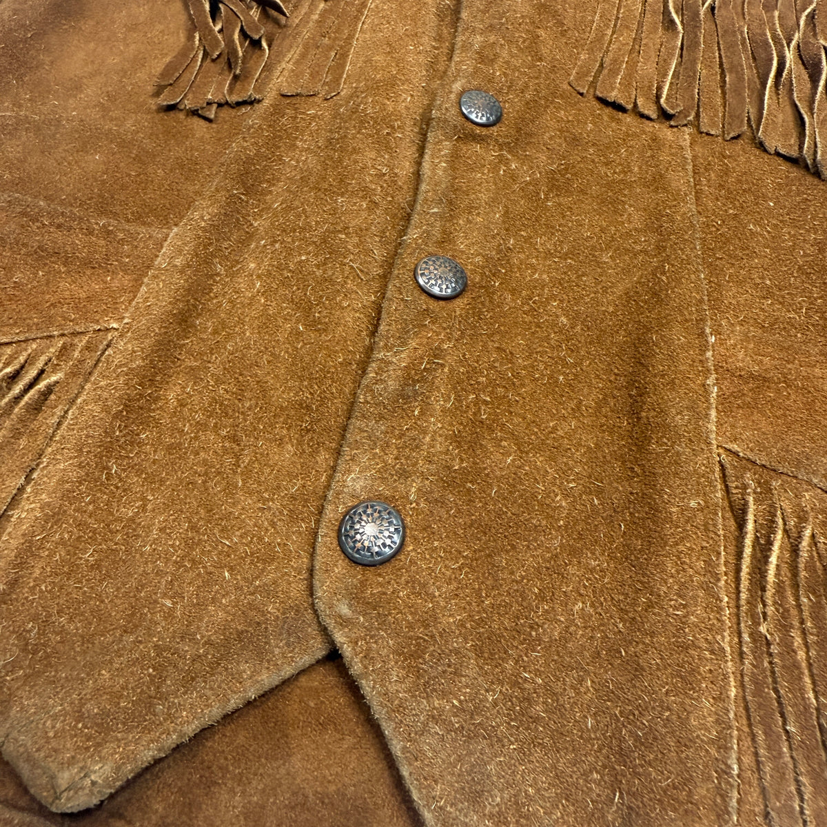 VTG Pioneer Wear Western Fringe Leather Vest