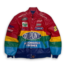 Load image into Gallery viewer, VTG Jeff Hamilton Dupont Jeff Gordon Leather Nascar Jacket L