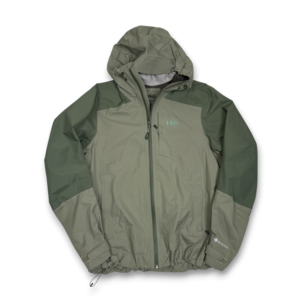 REI Goretex Coop XeroDry Full Zip Rain Windbreaker M Wmn
