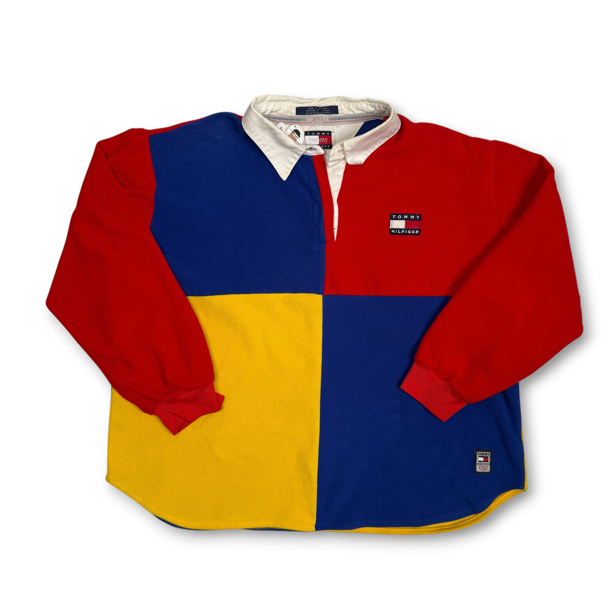 VTG Tommy Hilfiger Colorblock Fleece Polo S Boxy