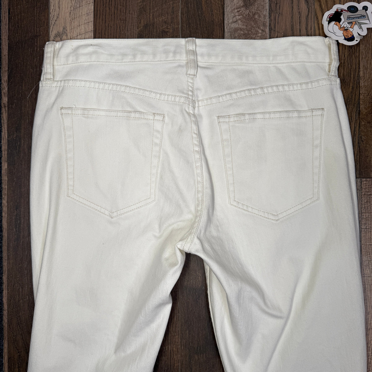 Y2K Polo Jeans Ralph Lauren Mid Rise Bootcut Jeans 33" M/L White