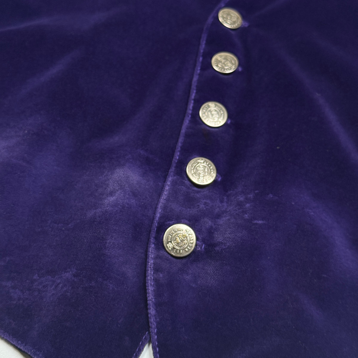 VTG Hard Rock Velour Vest M Violet