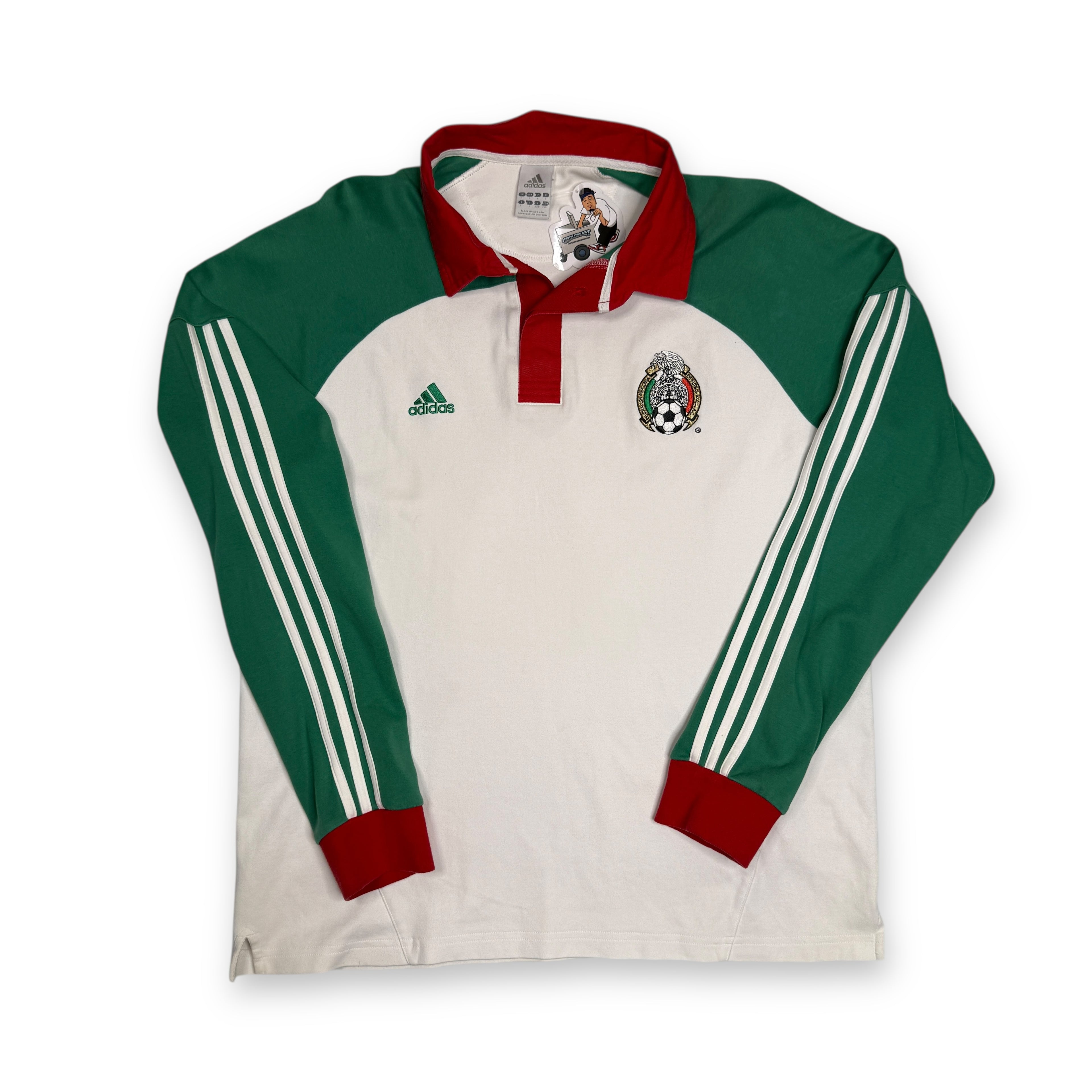 2007 Adidas Mexico Rugby Polo L/S Shirt L