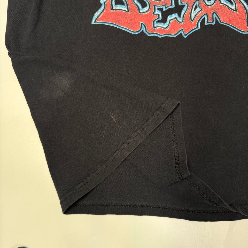 Y2K Liquid Blue Grateful Dead Melt Your Face T Shirt XL Black