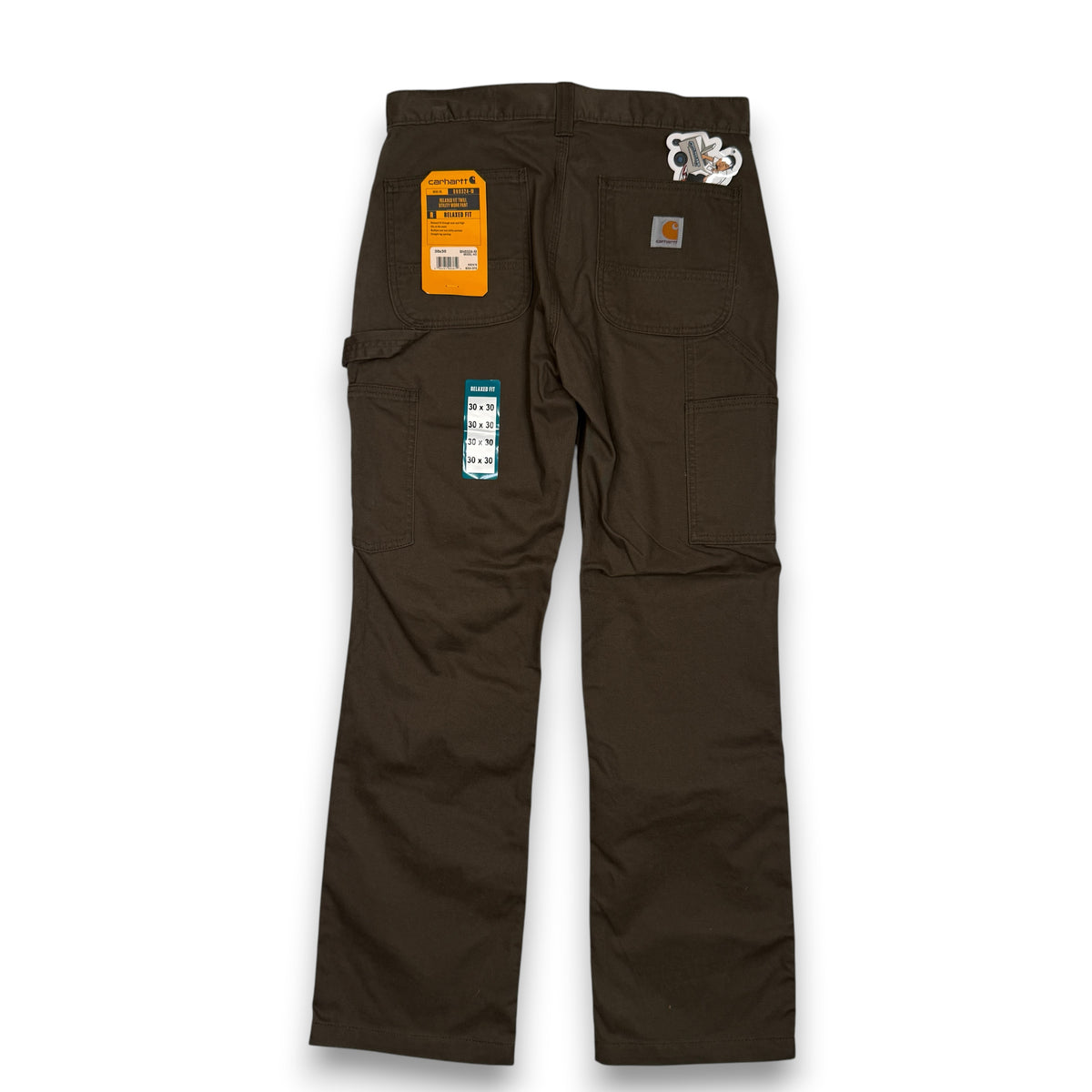 NWT Carhartt Relaxed Fit Utility Straight Twill Pants 30" Dark Coffee
