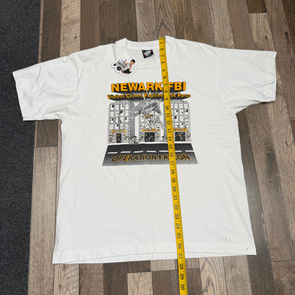VTG Newark FBI Task Force T Shirt L White