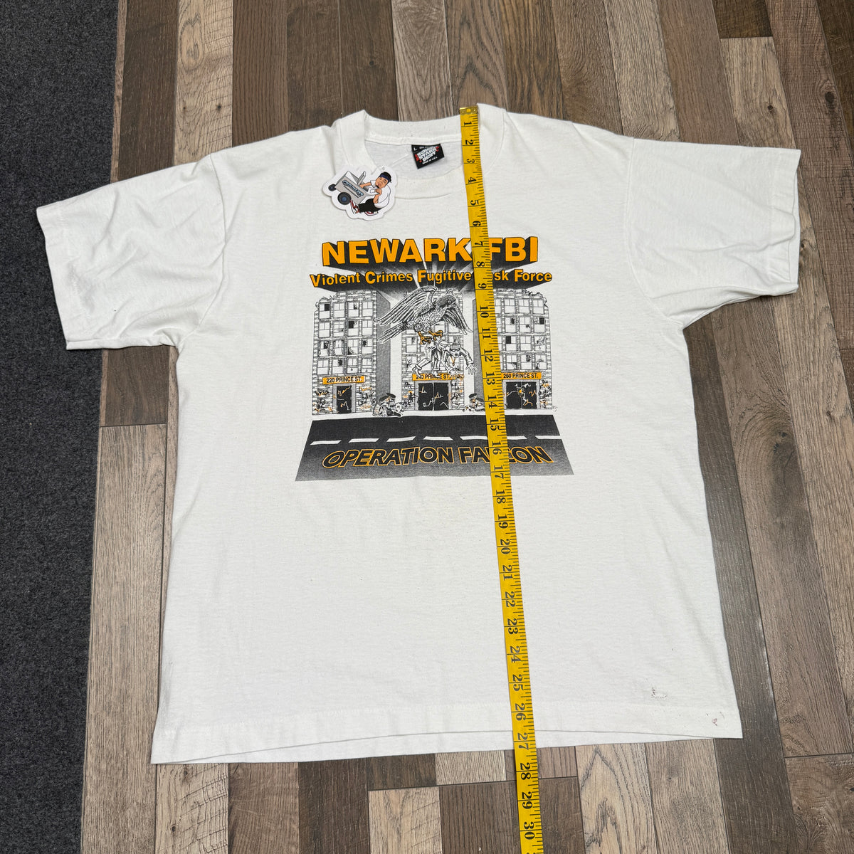 VTG Newark FBI Task Force T Shirt L White