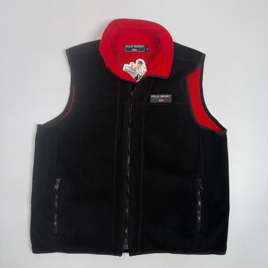 VTG Polo Sport Fleece Vest M/L Black