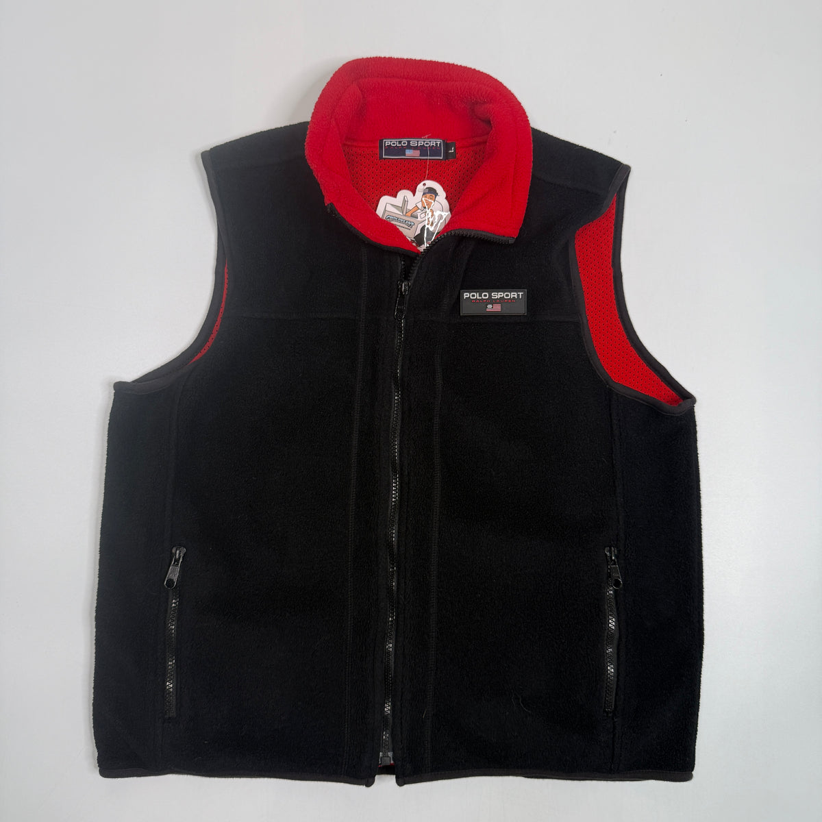 VTG Polo Sport Fleece Vest M/L Black