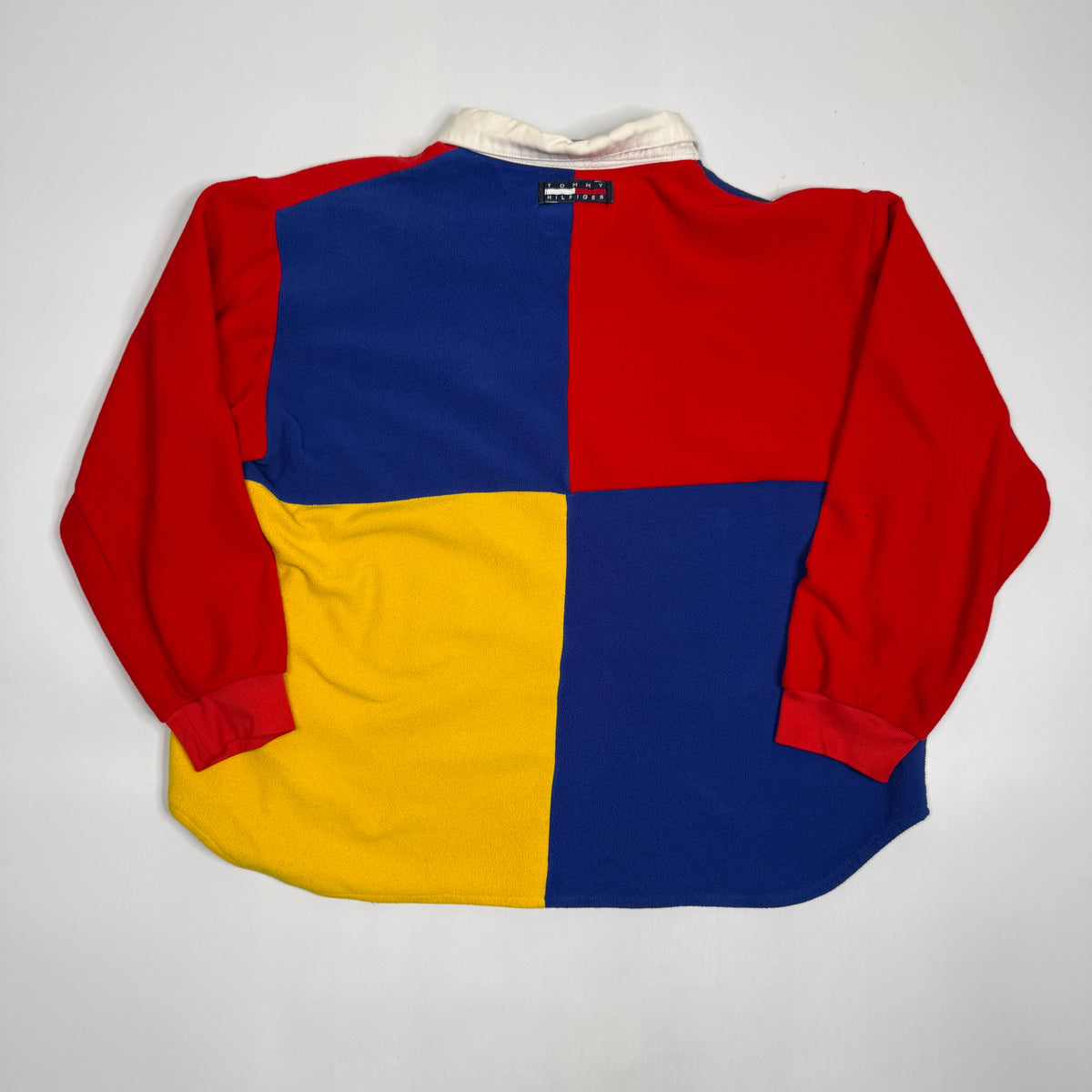 VTG Tommy Hilfiger Colorblock Fleece Polo S Boxy