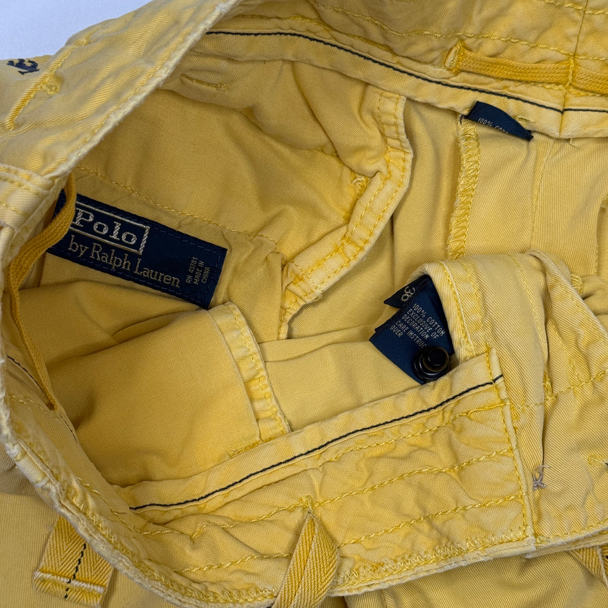 VTG Ralph Lauren Cargo Chino Shorts 38" Yellow