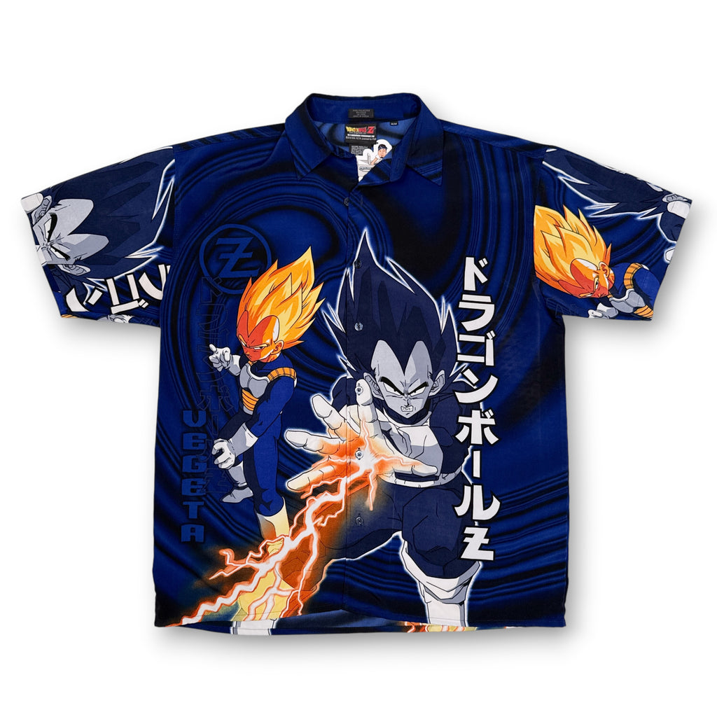 VTG 2001 Vegeta Dragon Ball Z Button Up L
