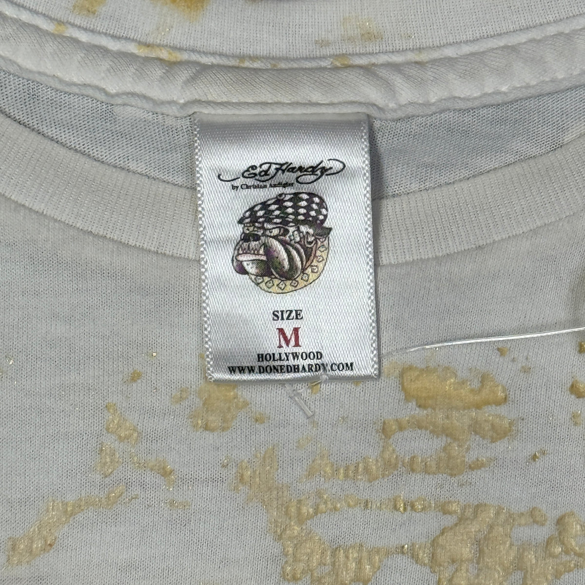 Y2k Ed Hardy Butterfly Skull T Shirt M