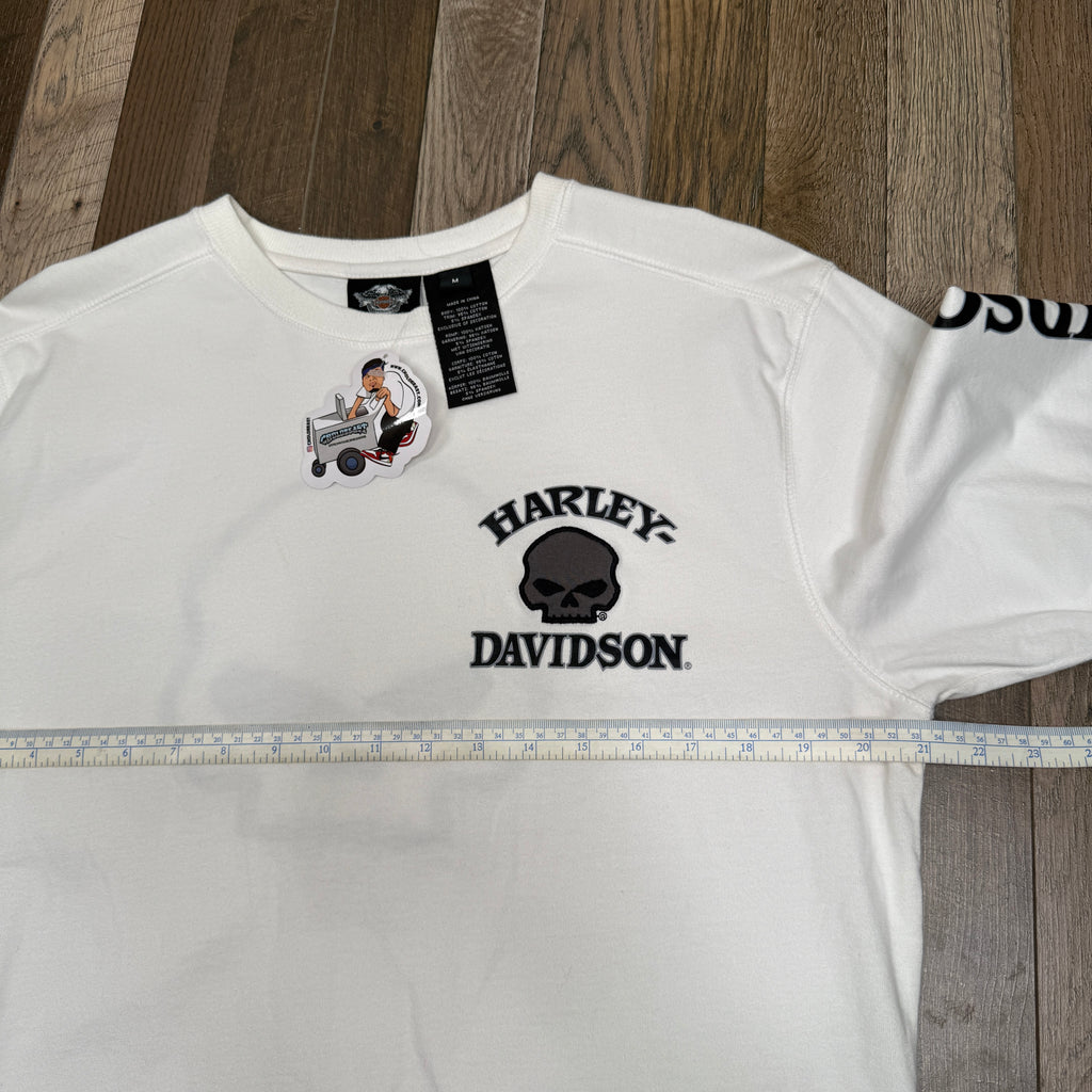 Harley Davidson Embroidered Skull L/S T Shirt M