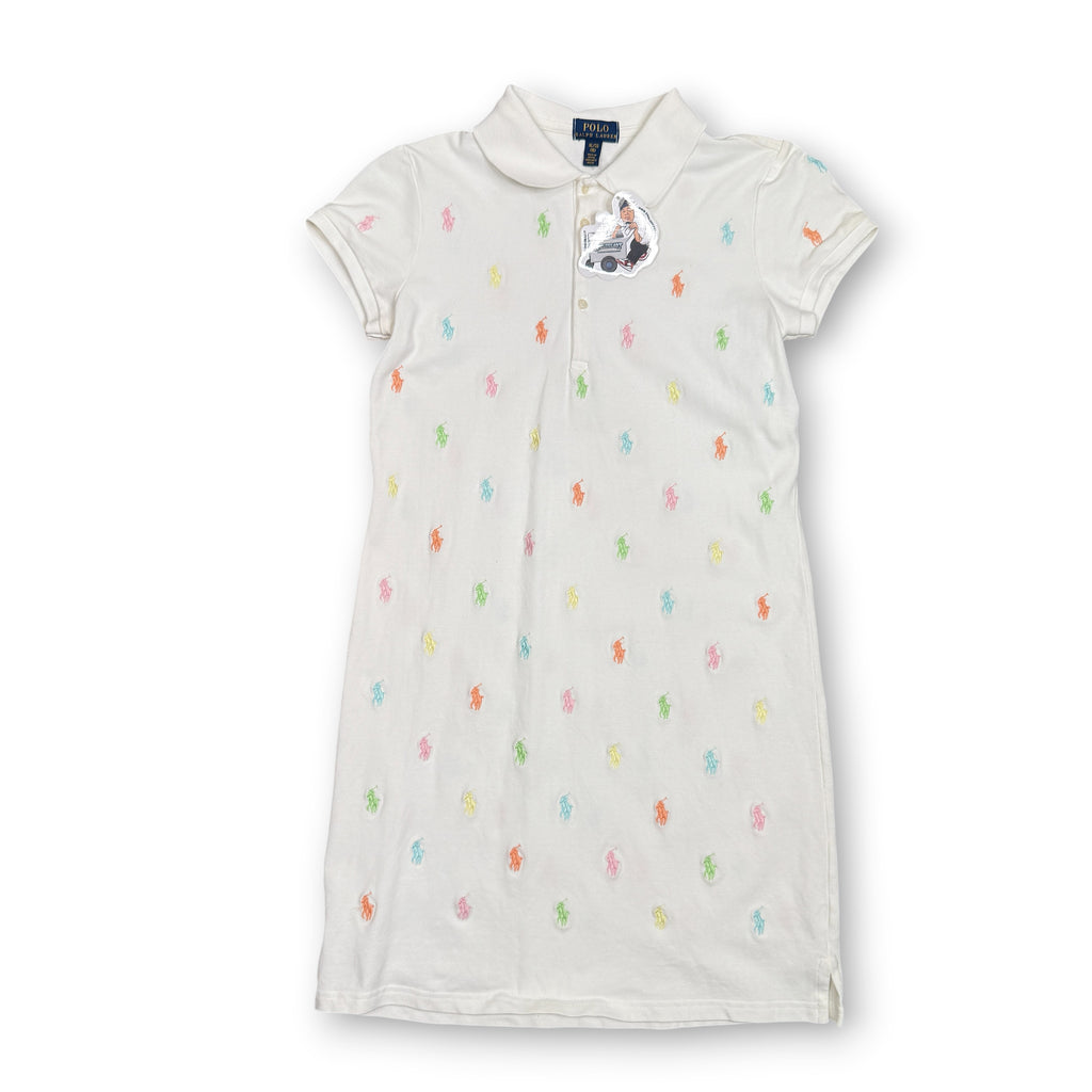 Polo Ralph Lauren All over Embroidered Pony Polo Dress S/XS