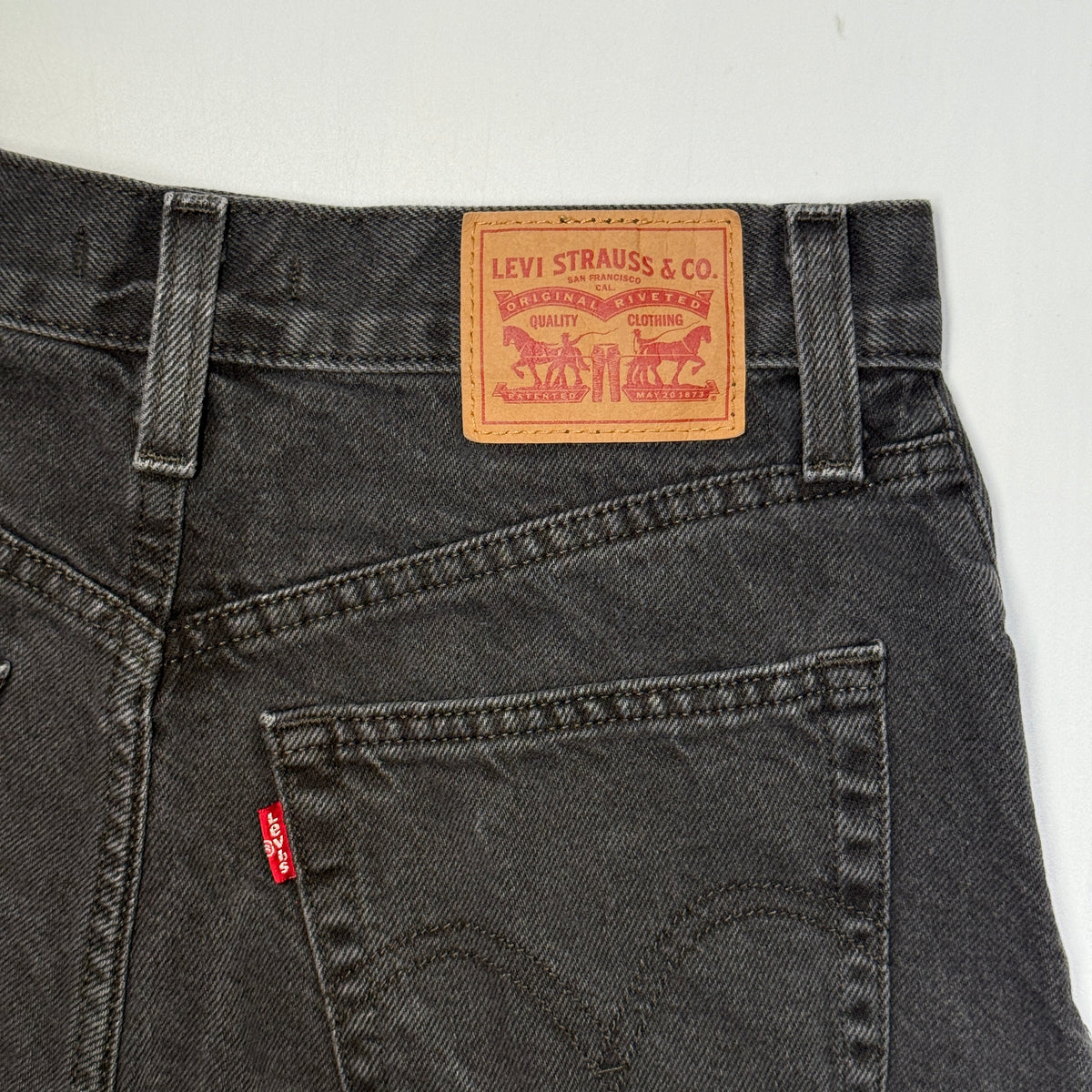 Levis Distressed Denim Shorts 28" Black