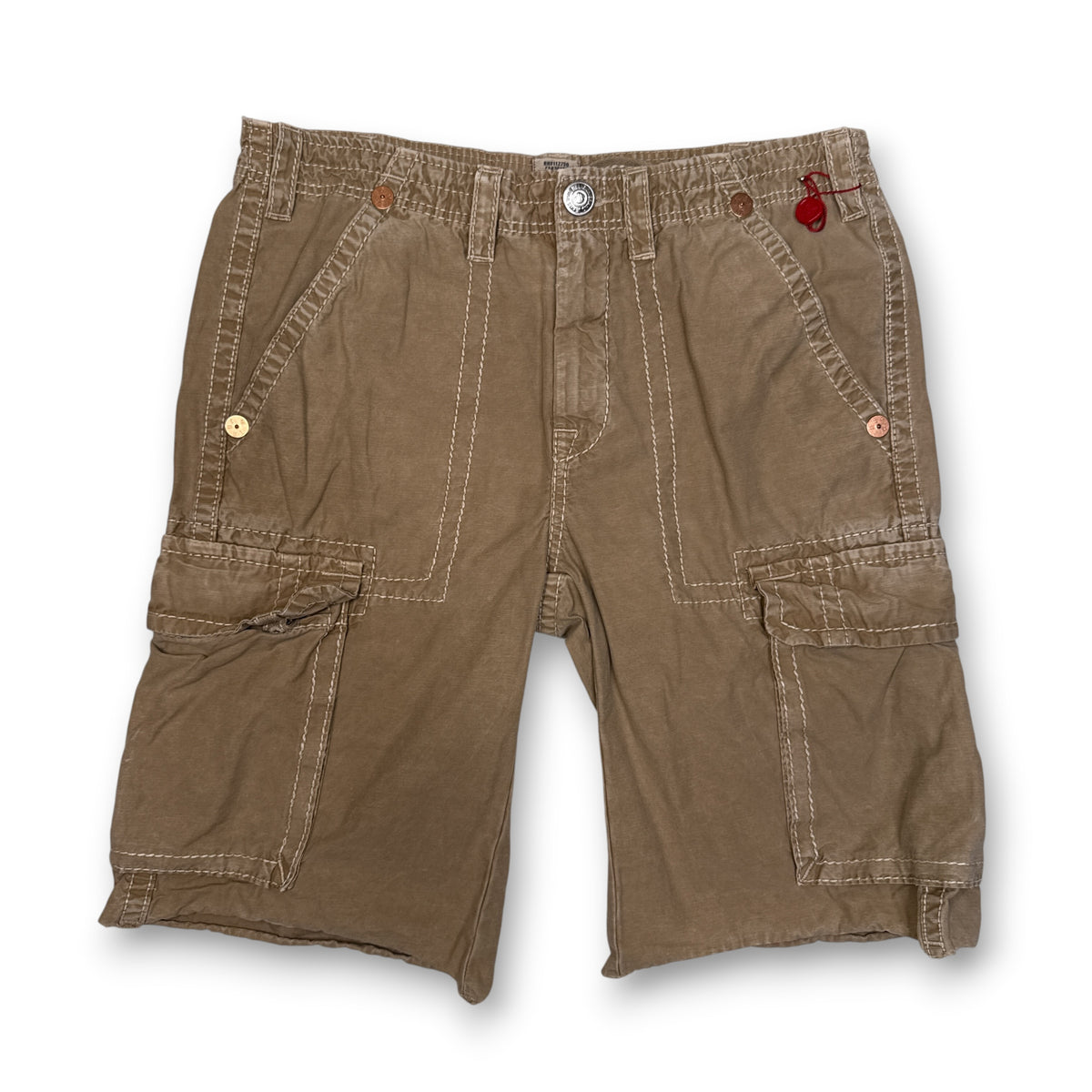 Y2K True Religion Expedition Big T Cargo Brown Shorts 34