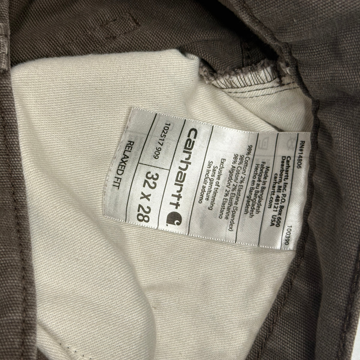 Carhartt Relaxed Fit Rigby Pant Jeans 32"