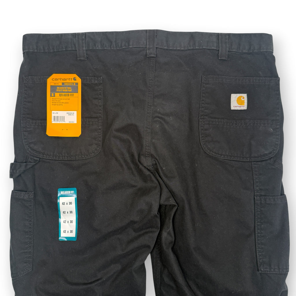 NWT Carhartt Relaxed Fit Utility Straight Twill Pants 42" Black