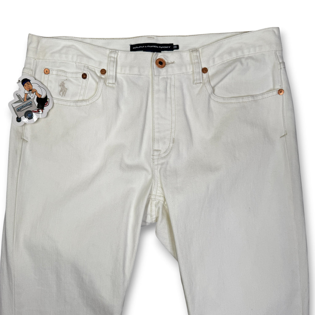 Y2K Polo Jeans Ralph Lauren Mid Rise Bootcut Jeans 33" M/L White