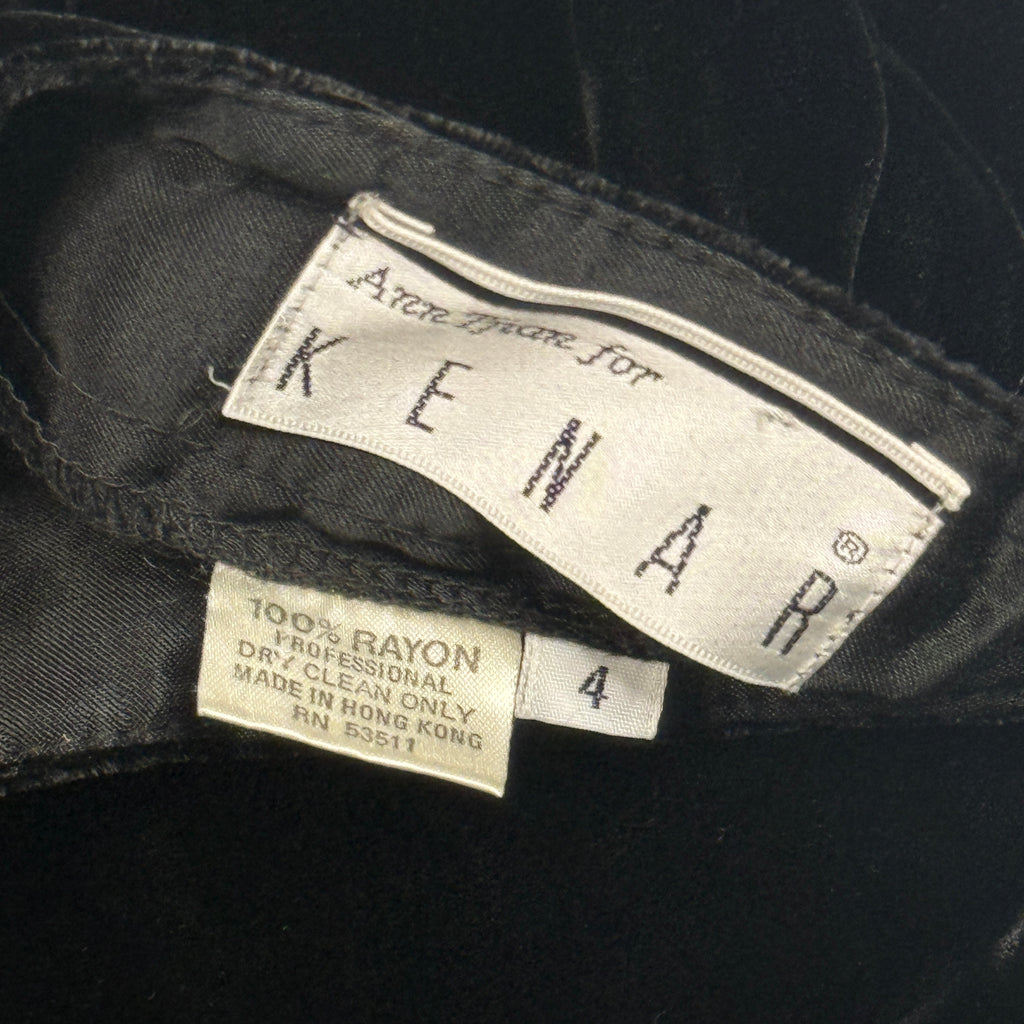 VTG Kenar High Waisted Rayon Pants 24" XS Black