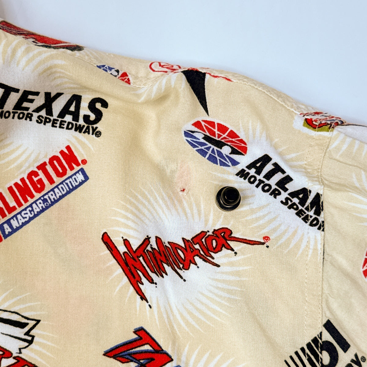 Nascar Las Vegas Speedway Rayon Button Up L