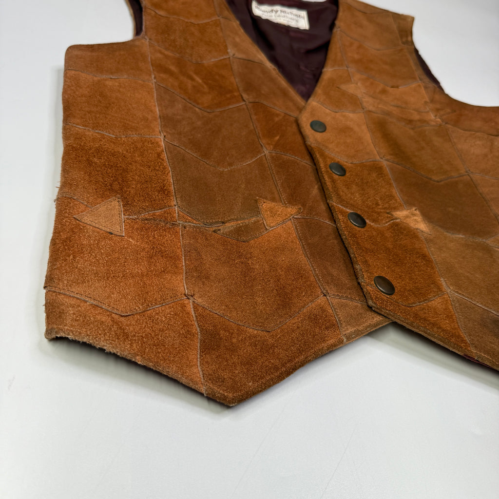 VTG Randy Nichols Suede Leather Vest S