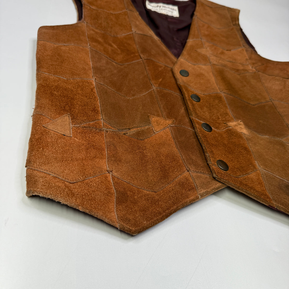 VTG Randy Nichols Suede Leather Vest S