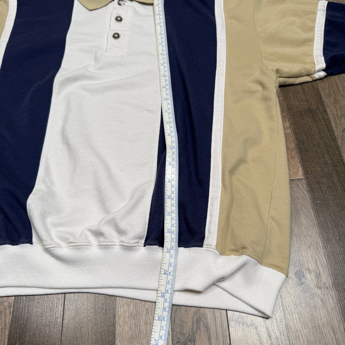 VTG Knightsbridge Colorblock Button Polo Shirt M