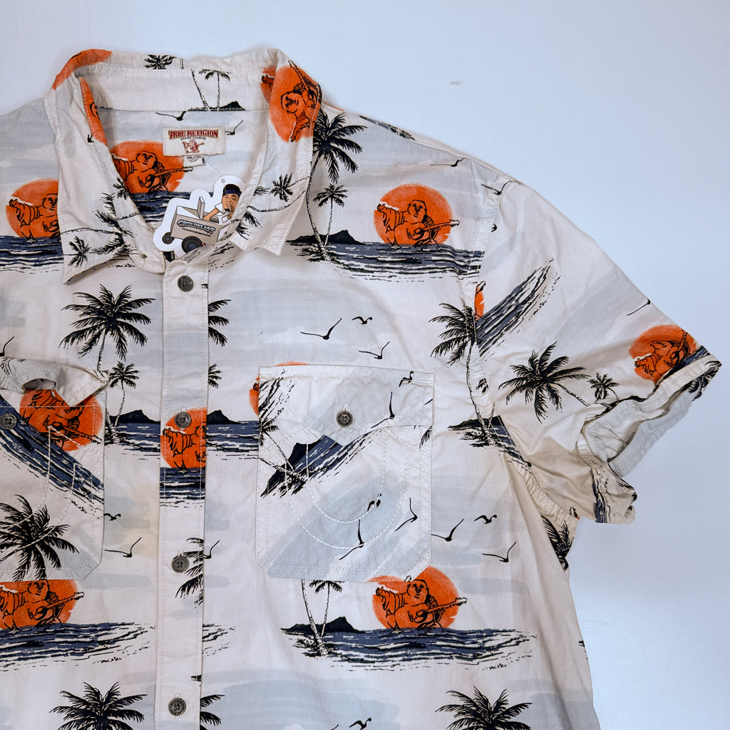 True Religion Tropical Button Up XL/L