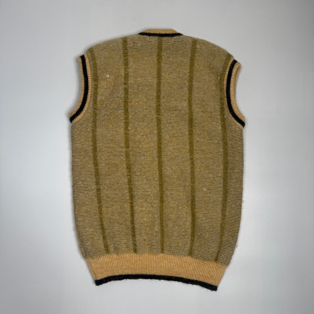 VTG West Wind Mohair Knitted Sweater Vest L Tan