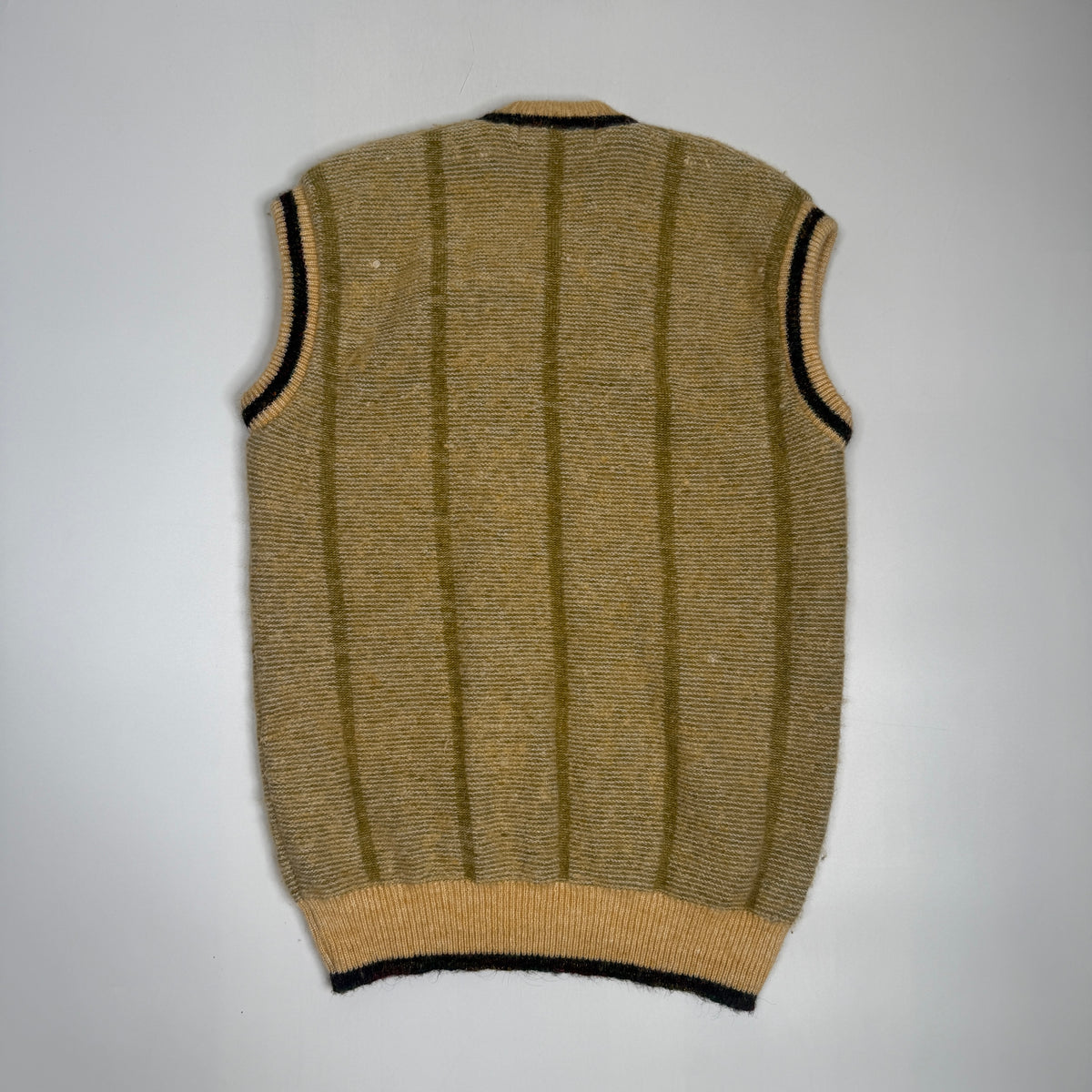 VTG West Wind Mohair Knitted Sweater Vest L Tan