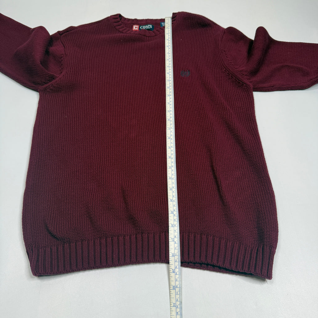 VTG Chaps Knitted Sweatshirt M Burgundy