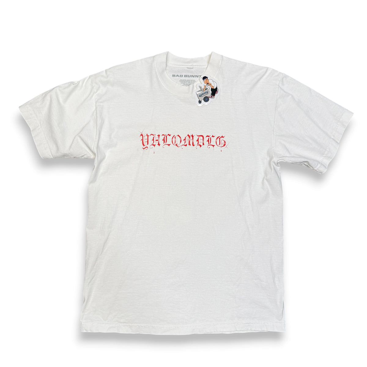 2020 Bad Bunny YHLQMDLG T Shirt M White