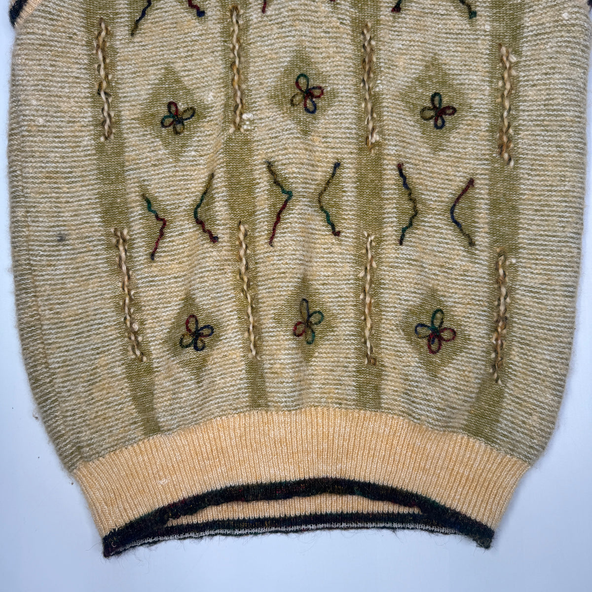 VTG West Wind Mohair Knitted Sweater Vest L Tan