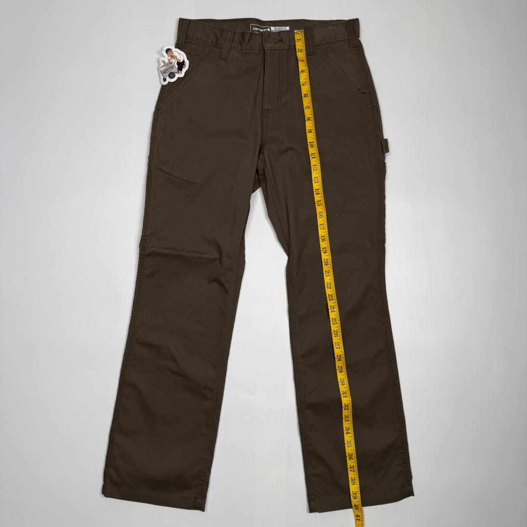 NWT Carhartt Relaxed Fit Utility Straight Twill Pants 30" Dark Coffee