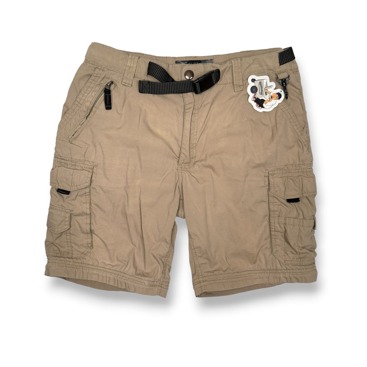 Y2K BC Clothink Outdoor Utility Shorts 34" Tan