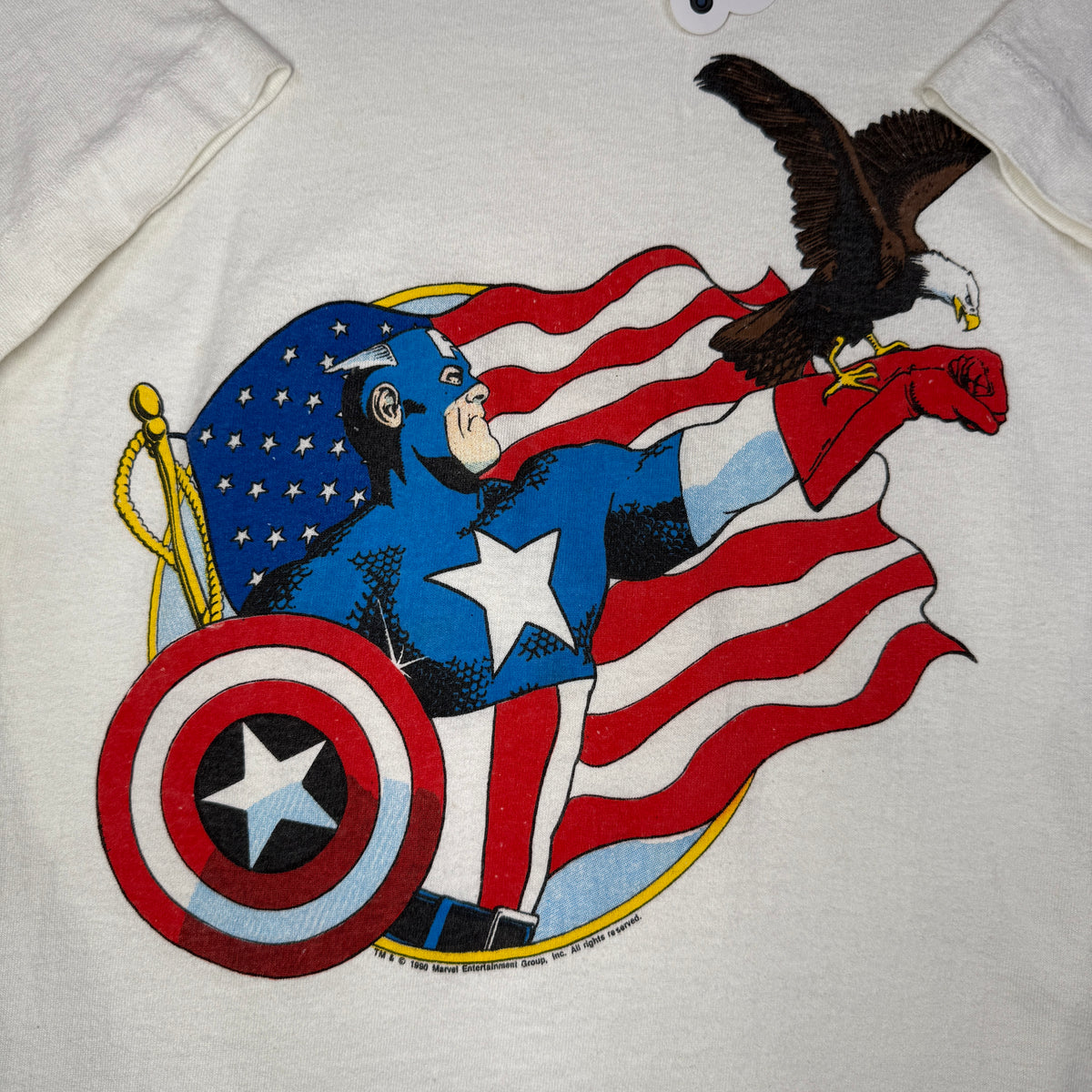 VTG 1990 Marvel Captain America T Shirt S