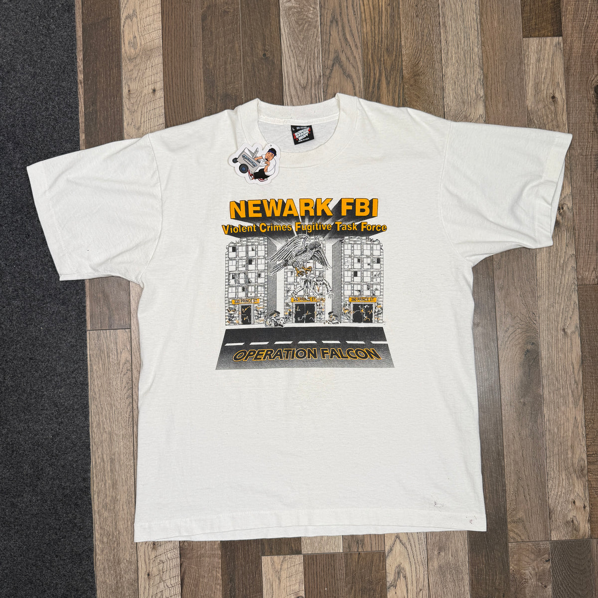 VTG Newark FBI Task Force T Shirt L White