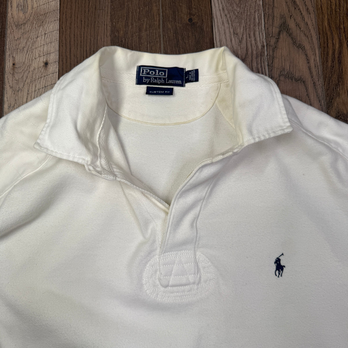 VTG Ralph Lauren White L/S Polo Shirt L
