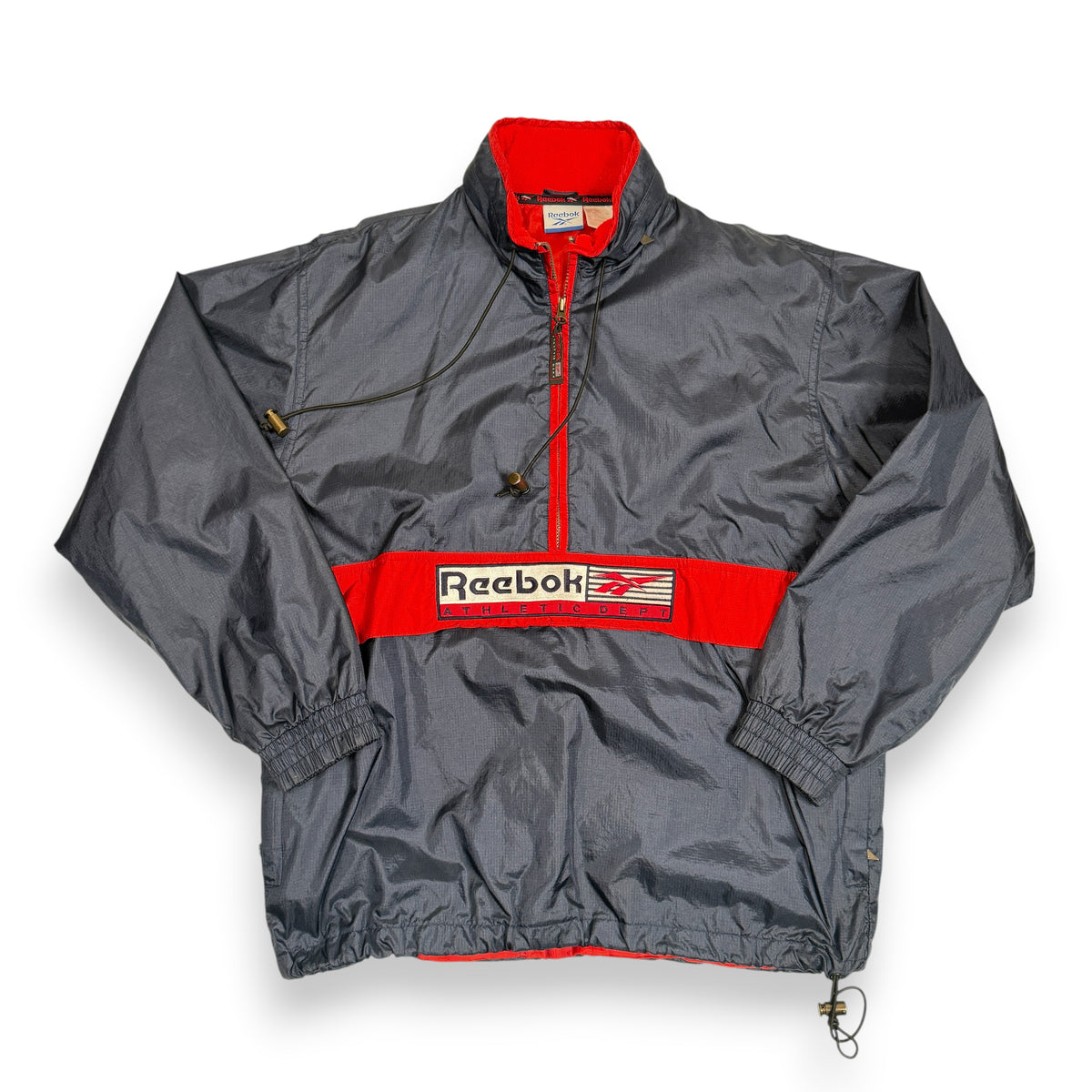 VTG Reebok Athletic Dept Hooded Windbreaker L
