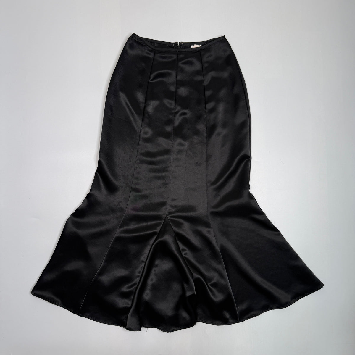 VTG Cache Satin Mermaid Maxi Skirt 25" XS/S Black