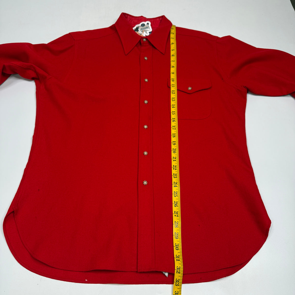 VTG Pendleton Elbow Pads L/S Wool Button Up XL
