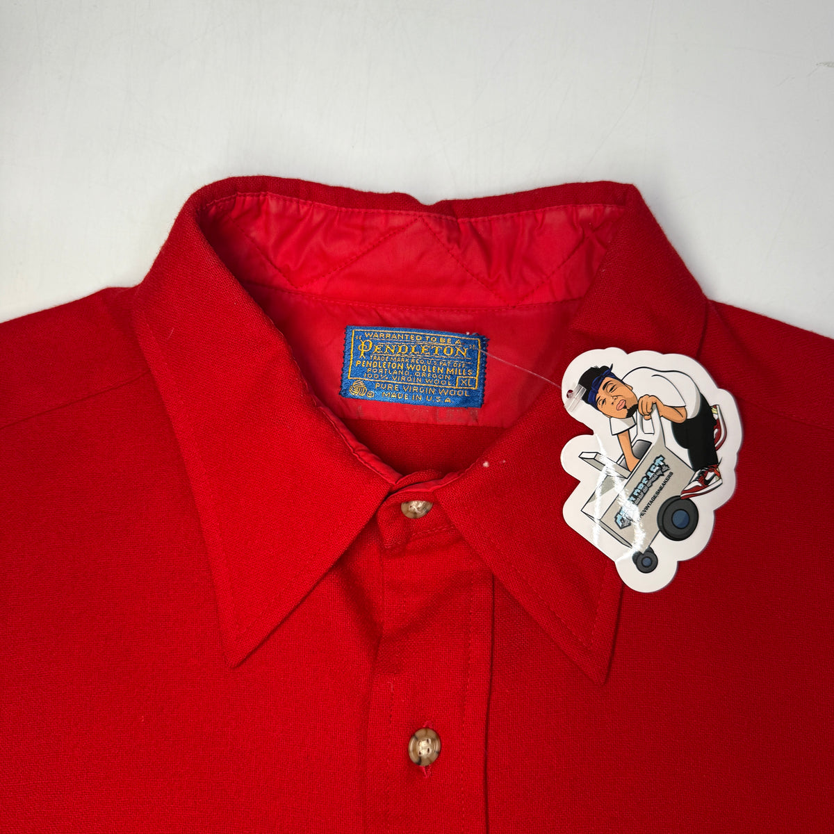 VTG Pendleton Elbow Pads L/S Wool Button Up XL