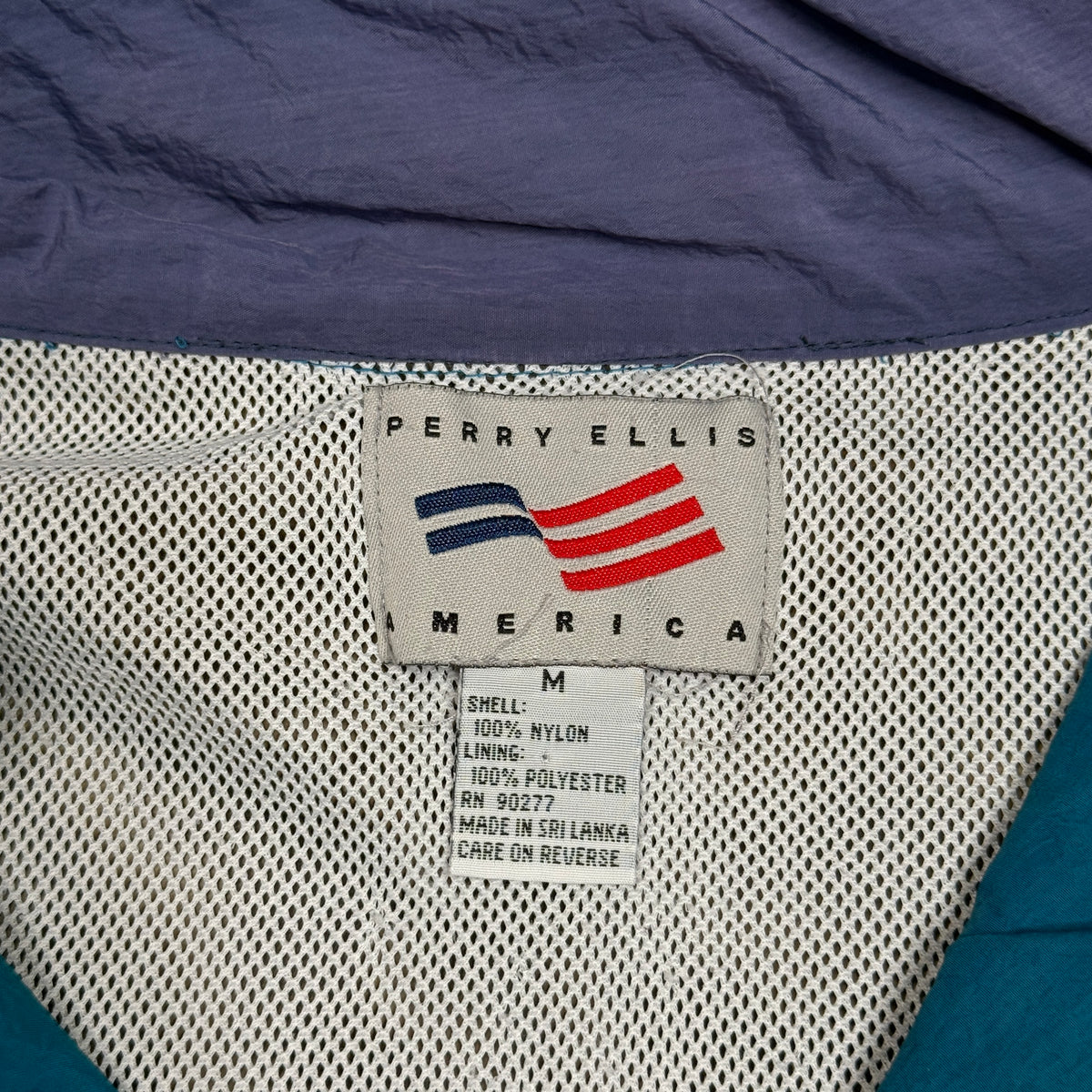 VTG Perry Ellis America Colorblock Windbreaker Pullover M