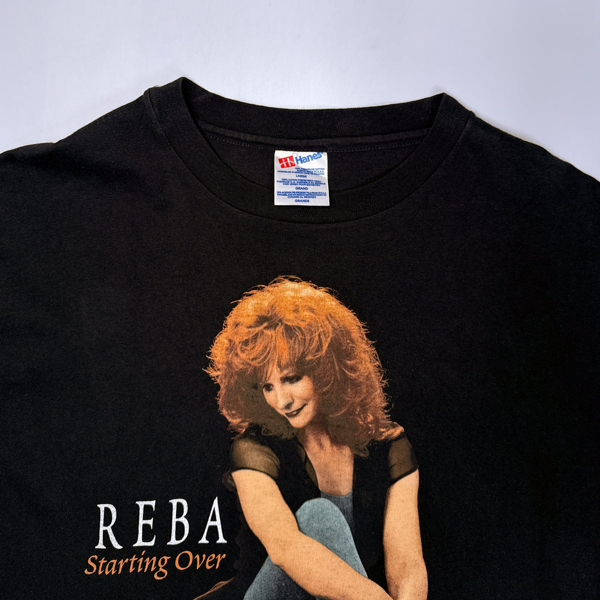 VTG 1996 Reba Starting Over T Shirt L Black