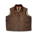 Dickies Distressed Sherpa Lined Vest S Brown