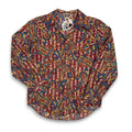 VTG Durable Press Paisley Butterfly Collar L/S Button Up S