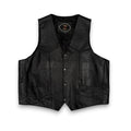 VTG Branded Garments Camel Leather Vest L Black