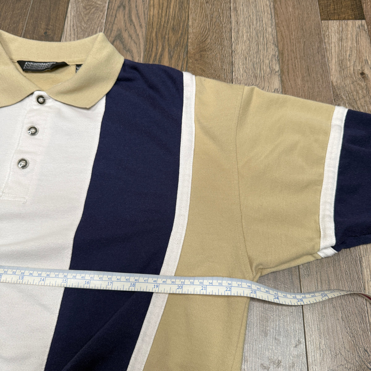 VTG Knightsbridge Colorblock Button Polo Shirt M